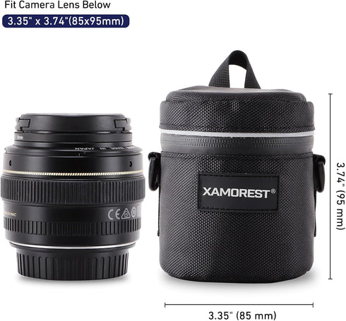 Camera Lens Case for DSLR, Compatible with Canon EF-S 18-55MM/EF 50MM F1.4, Nikon AF-S 18-55MM