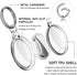 DDJ 4 Pack Waterproof Airtag Holder, Keychain Case for Dog Collar, Luggage, Keys, Full Body Anti-Scratch Protective (PU