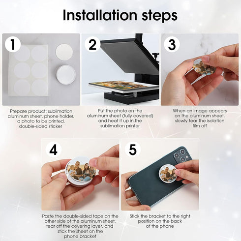 Frienda Slimline Phone Stand, 40 Pieces, White, Foldable, Adjustable Viewing Angle, Easy to Install, Suitable for