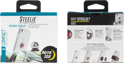 Nite Ize Steelie Original Dash Kit - Magnetic Phone Mount for Car Dashboard, Strong Steelie Magnet