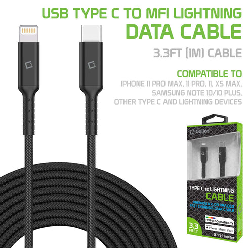 Cellet iPhone Charger Cable, Lightning Charging Cord for iPhone 15, 14 Pro Max, 13, 12, 11, SE, iPad Pro, Air