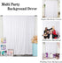 DUOBAO White Sequin Backdrop Curtain - 7x7 Ft Pear White Sequin Curtain for Baby Shower & Wedding Photos
