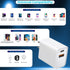 iPhone 15 Charger Block, 2Pack 20W Dual Port PD Fast USB C Wall Charger Adapter + USB A Quick Charging Brick Plug
