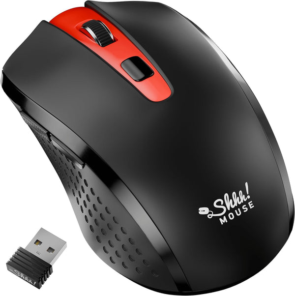 Silent Wireless Mouse, Computer Mouse for Laptop, USB, Chromebook, Cordless, Quiet Mouse for PC and Computer