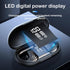 Open-Ear Wireless Bluetooth Headphones, Noise Cancelling Earbuds with LED Display, Wireless Charging Case
