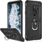 IKAZZ Galaxy S9 Plus Case, Heavy Duty Shockproof Phone Cover with Magnetic Kickstand in Black