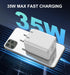 35W USB C Charger, TRYTHINK Dual Port Compact Foldable GaN PD Fast Wall Charger, 2 Pack