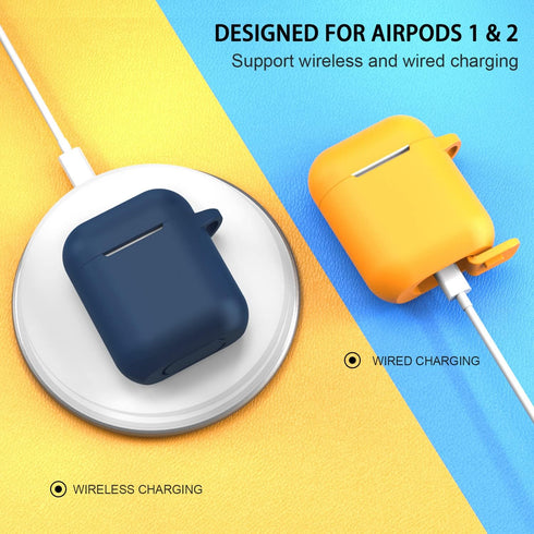 ATUAT Compatible with AirPods Case Cover, Full Protective Silicone Skin Dust-Proof for Apple AirPods 1st 2nd Generation
