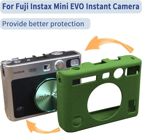 Mini EVO Case, Protective Case for Fujifilm Instax Mini EVO Hybrid Instant Camera, Lightweight Full Protector - Green
