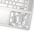 SYNERLOGIC Microsoft Word/Excel Reference Guide Keyboard Shortcut Sticker, Laminated Vinyl (White/Large)