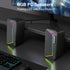 Jeecoo M30 Bluetooth Computer Speakers, PC Gaming Speakers for Desktop with Crisp Stereo Sound, Dynamic LED Modes,