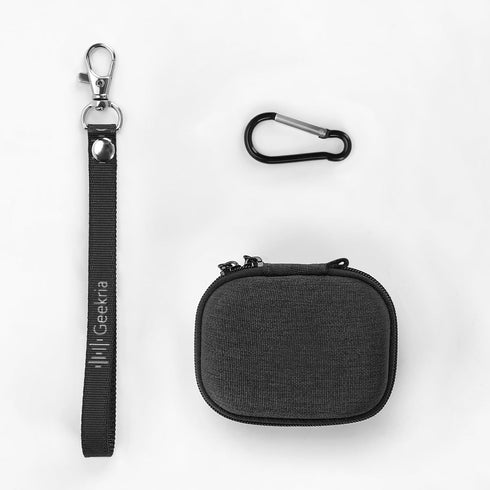 Geekria Shield Earbuds Case for JBL Vibe Buds 2/Flex 2/Beam 2, Tune Buds 2, Hard Shell Travel Bag with Carabiner Clip