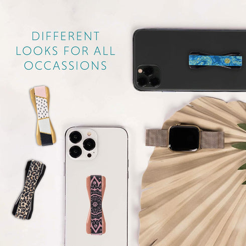 LOVEHANDLE Universal Phone Grip - Phone Holder for Smartphones & Mini Tablets, Made in The USA, Boho Rose