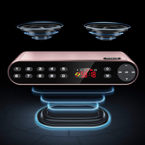 Bluetooth Speaker,FM Radio Player,MP3 Player Stereo Portable Wireless Speaker Drivers with HD Sound, Built-in Microphone, High Definition Audio and Enhanced Bass(Black) (Pink)