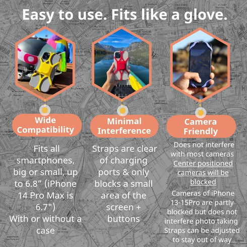 Pulpo Safety Phone Leash, Anti-Drop Smartphone Harness, Anti-Theft Cell Phone Tether with Retractable Cord Clip