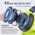 Kids Headphones, Volume Limited 85/96dB Wired Over-Ear/On-Ear Foldable Headset with Mic for School, PC, Tablet (Deep