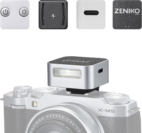 ZENIKO ZF04 Lightweight On-Camera Flash,Mini Flash Speedlite, CCT 6500K200K,372 Full-Power Flash Light with