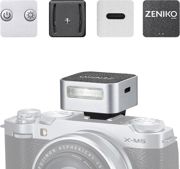 ZENIKO ZF04 Lightweight On-Camera Flash,Mini Flash Speedlite, CCT 6500K200K,372 Full-Power Flash Light with