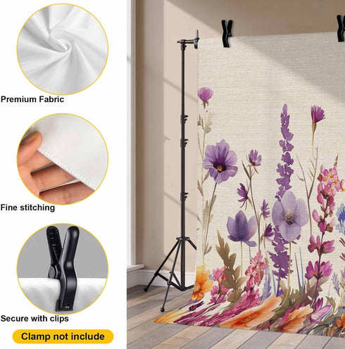 Vyrn Klynt Country Decor,8x6ft Flower Purple Lavender Plant Photography Backdrop for Portrait Photo,Photoshoot