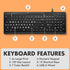 X9 Performance 7 4 Wired Keyboard and Mouse Combo - Large Print Backlit Keys for Seniors, Lighted Computer Keyboard