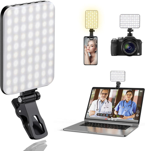 ALTSON 60 LED Portable Selfie Light Video Conference Lighting with Clip & Camera