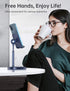 LISEN Cell Phone Stand, Adjustable Stable Holder for Desk, Sturdy Aluminum Metal (Blue)