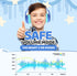 JoySpark Kids Bluetooth Headphones, Lightweight Kids Wireless Headphones for Kids, 85/94dB Volume Limited, 60 Hours Playtime, Bluetooth 5.3, Over-Ear Toddler Headphones with Built-in Mic-Blue