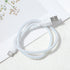 Xelsluthe 4.6ft Blue Spiral Cable Protector, Flexible Chargers Data Cable Protect, Headphone Cables Saver for Phone USB
