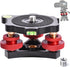yqlbgprj Tripod Leveling Base,Camera Head Leveler,3/8Thread,+/-5Precise Angle Adjustment,Aircraft-Grade Aluminum Alloy 3axis Tri Wheel