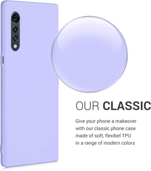 kwmobile Soft Slim Case for LG Velvet, Protective TPU Silicone Cover in Lavender