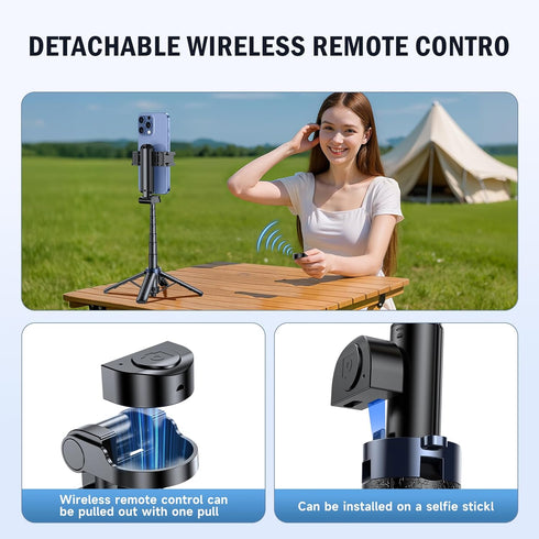 Hesheng MINI Selfie Stick for Phone,Portable Small Size Travel Compact Phone Selfie Stick with Detachable Bluetooth