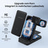 Tribone 3 in 1 Foldable Fast Wireless Charger, Black, for iPhone 16/15/14/13/12/11 Pro Max, Apple Watch, AirPods