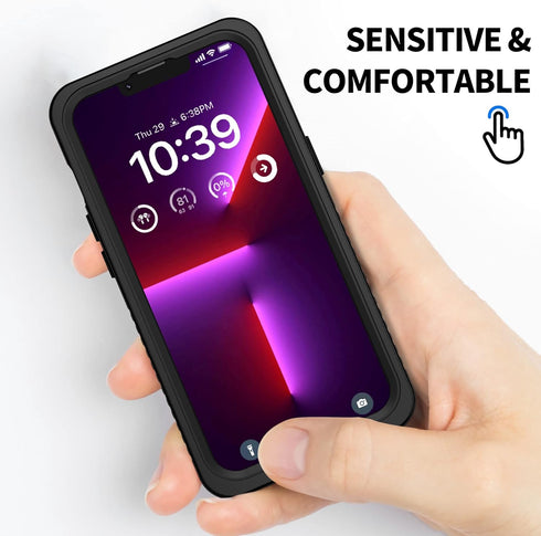 BEASTEK Waterproof Case for Apple iPhone 13 Pro Max, FSN Series, Heavy Duty Shockproof Dustproof Cover with Built-in