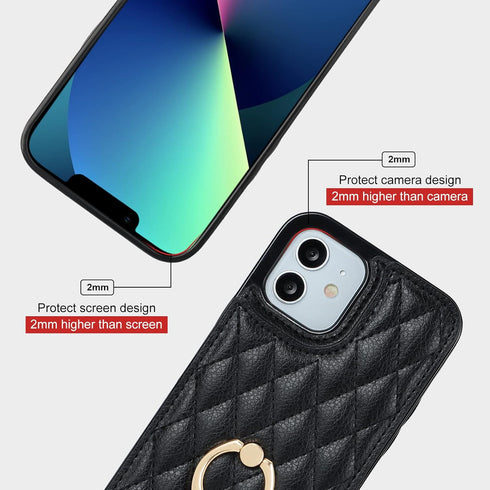 Folosu 12 12 360Rotation 6.1 Inch Compatible with iPhone iPhone Pro Case Wallet with Card Holder, Finger Ring Holder