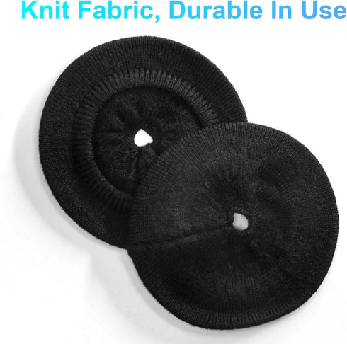 PChero 2 Pairs Headphone Ear Pads Covers with Stretchable Knit Fabric, Washable Earcup Protectors for On-Ear Headset