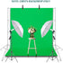 EMART 5x7ft 2 Green Screen Backdrop, Polyester Wrinkle-Resistant Curtain Fabric, Chroma-Key greenscreen Cloth Sheet
