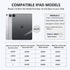 Keyboard Case for iPad Air 13 2024 M2, iPad Pro 12.9'' 6th/5th Gen, Detachable Bluetooth Keyboard with Pencil Holder,