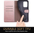 SUANPOT Samsung Galaxy A52 4G & 5G Wallet Case, RFID Credit Card Holder, PU Leather Flip Folio Cover (Rose Gold)