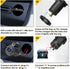 96W USB 12V Outlet 3 Port with 2 Type C Cable: Multi USB C Car Charger Adapter Dual PD30W & QC3.0 Auto Cigarette