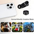 Brvlsoc 3-in-1 198 0.63 15 Set Smartphone Camera Lens Kit Fisheye, Wide-Angle & Macro Clip-On Lens for iPhone, Samsung
