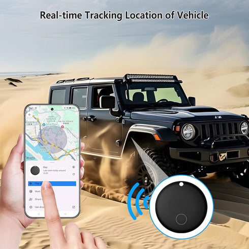 Frylaa GPS Tracker for Vehicles,Hidden GPS Car Tracker with Magnetic Case,Work with Google Find My(Android