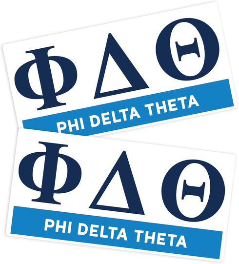Desert Cactus Phi Delta Theta Sticker 2-Pack Decal, Greek for Window Laptop Computer Car