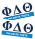 Desert Cactus Phi Delta Theta Sticker 2-Pack Decal, Greek for Window Laptop Computer Car