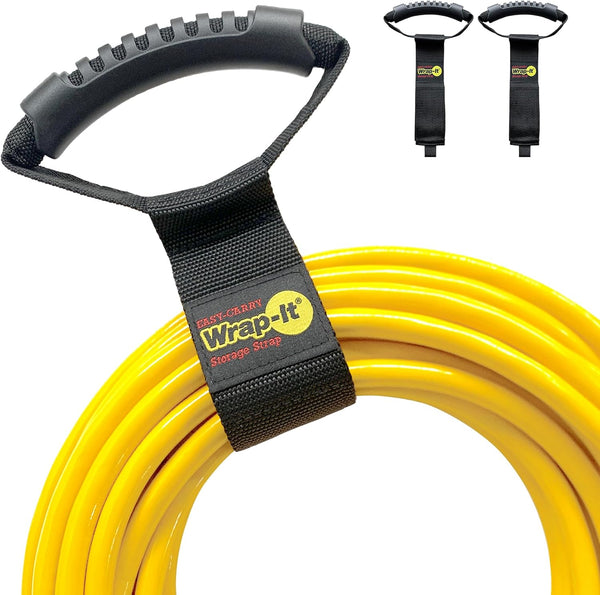 Easy-Carry Wrap-It Storage Straps - 17" (2-Pack) Heavy-Duty Hook and Loop Cord Carrying Strap, Hanger, Organizer with