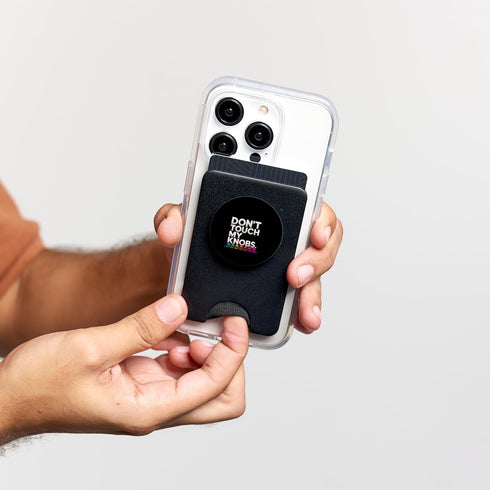 Music Producer DJ Synth Knob Humor Meme Don't Touch My Knobs Funny DJ Music Producer PopSockets PopWallet for MagSafe