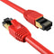 Cables Direct Online Cat8 Red 15FT SFTP Ethernet Patch Cable, 40Gbps 2000Mhz, Shielded Copper RJ45