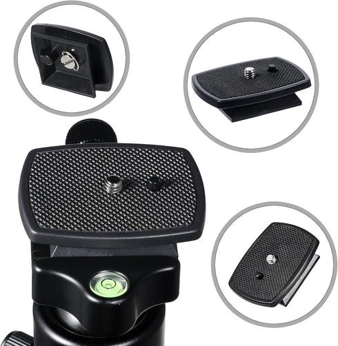 Gemoioio 3-Pack, 43mm 1/4"-20 Arca-Type Quick Release Plate Universal Camera Mount Plate with Screw Durable Aluminum QR