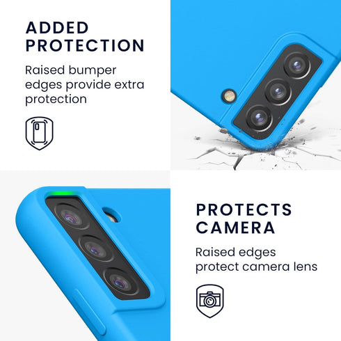 kwmobile Case for Samsung Galaxy S22 Plus - TPU Silicone Phone Cover with Soft Finish in Radiant Blue