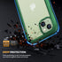 Diaclara Rugged Case for iPhone 15, Built-in Touch Sensitive Anti-Scratch Screen Protector - Green