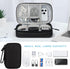 FYY Portable Electronic Organizer Bag - Waterproof Double Layers Storage Case for Cables, Chargers, Phone, Earphones